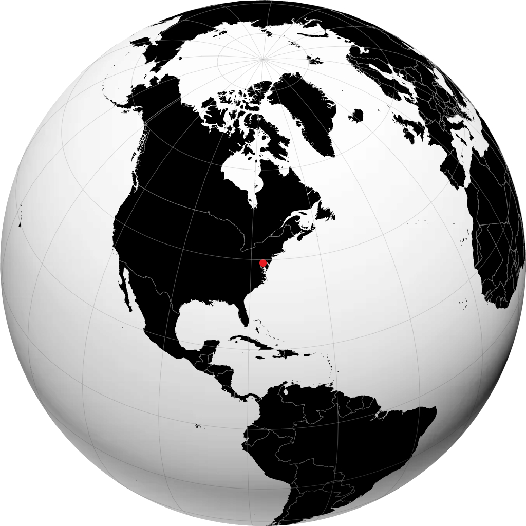 Baltimore auf dem Globus