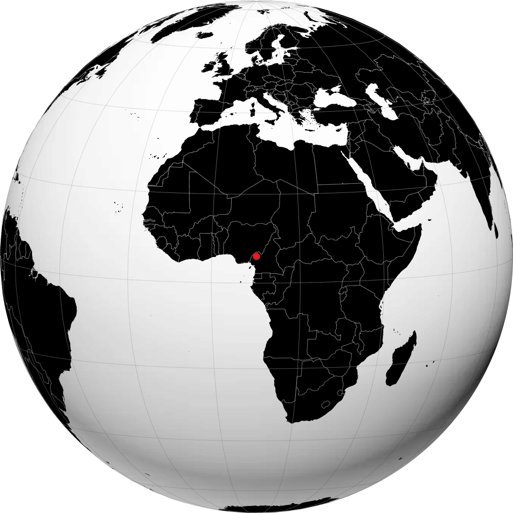 Bamenda auf dem Globus
