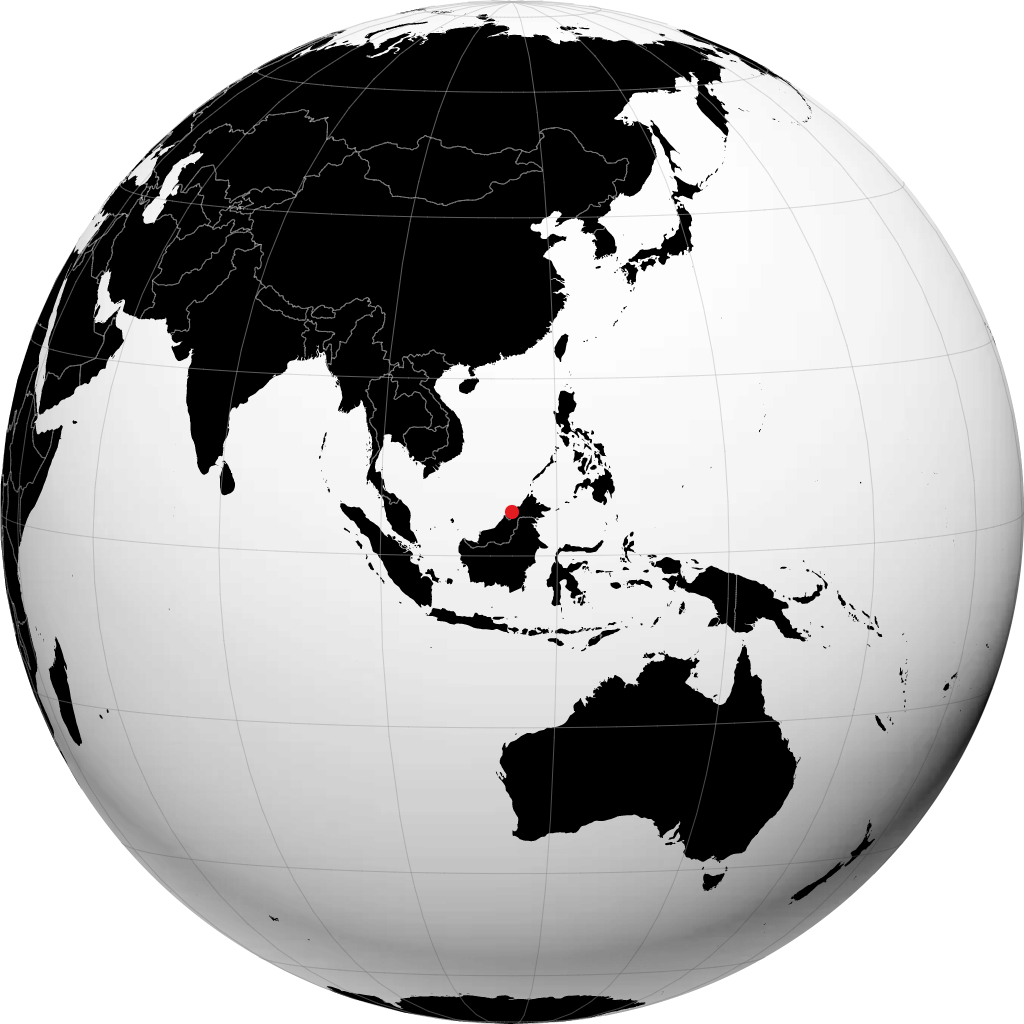 Bandar Seri Begawan auf dem Globus