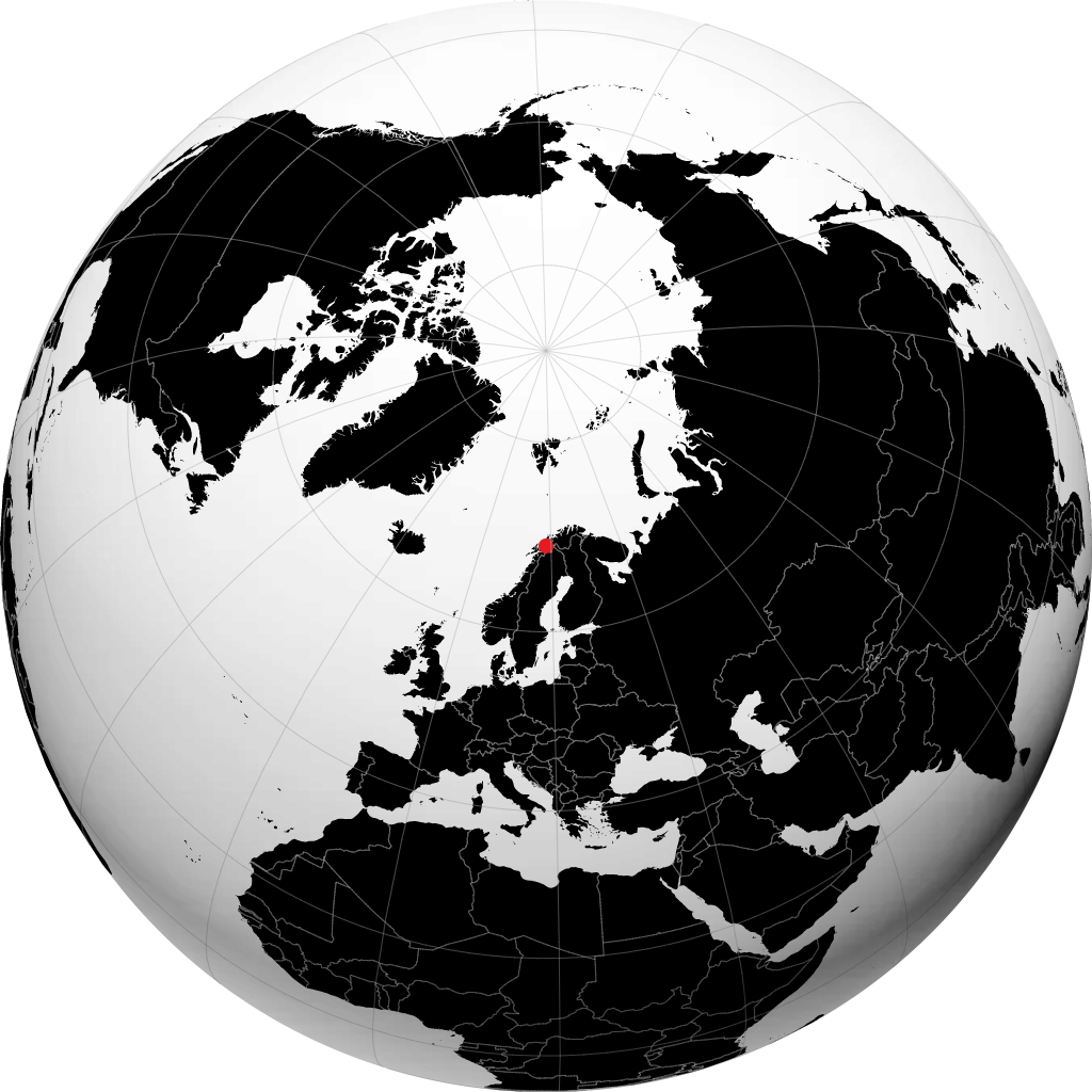 Bardufoss auf dem Globus