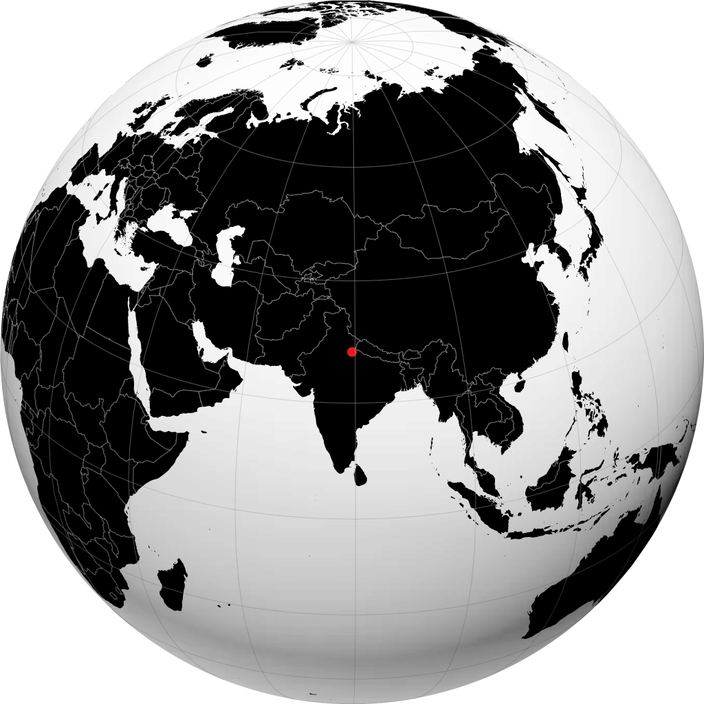 Bareilly auf dem Globus