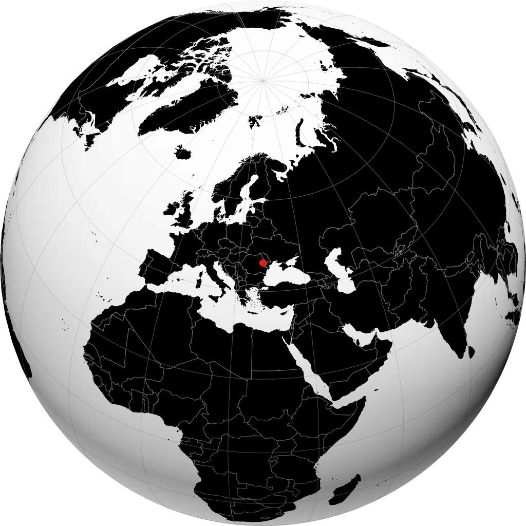 Bârlad auf dem Globus