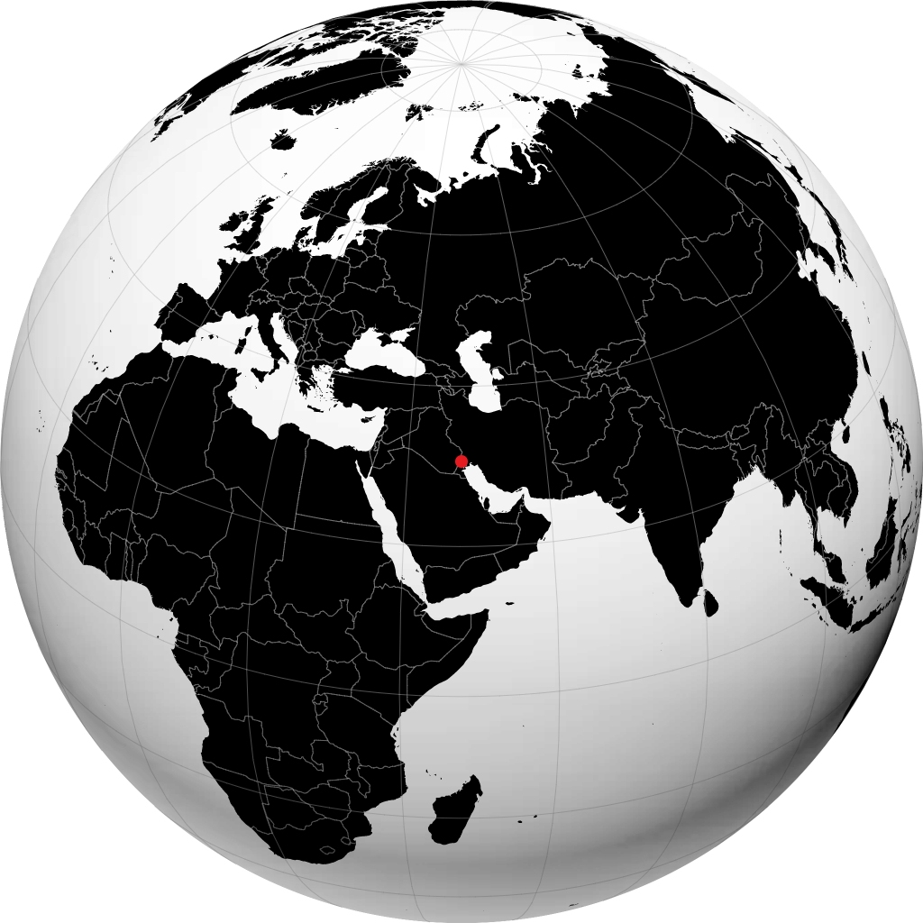 Basra auf dem Globus