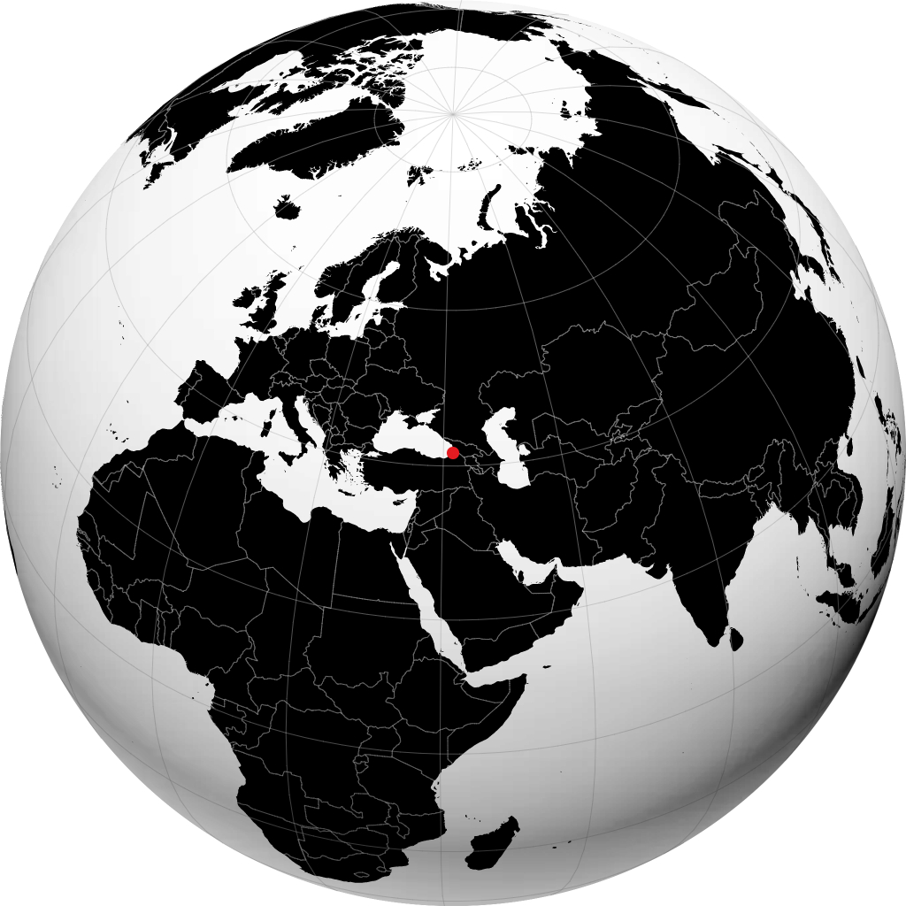 Batumi auf dem Globus