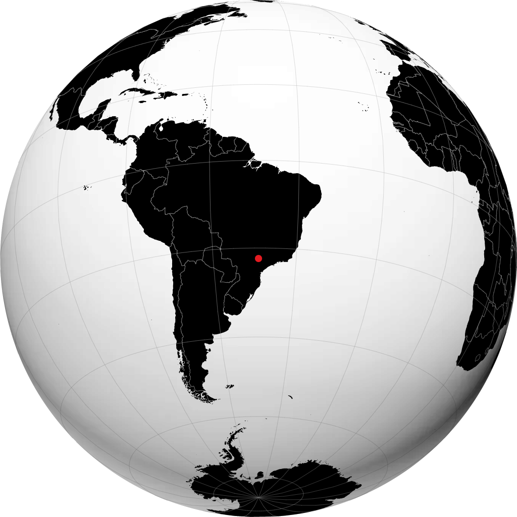 Bauru auf dem Globus