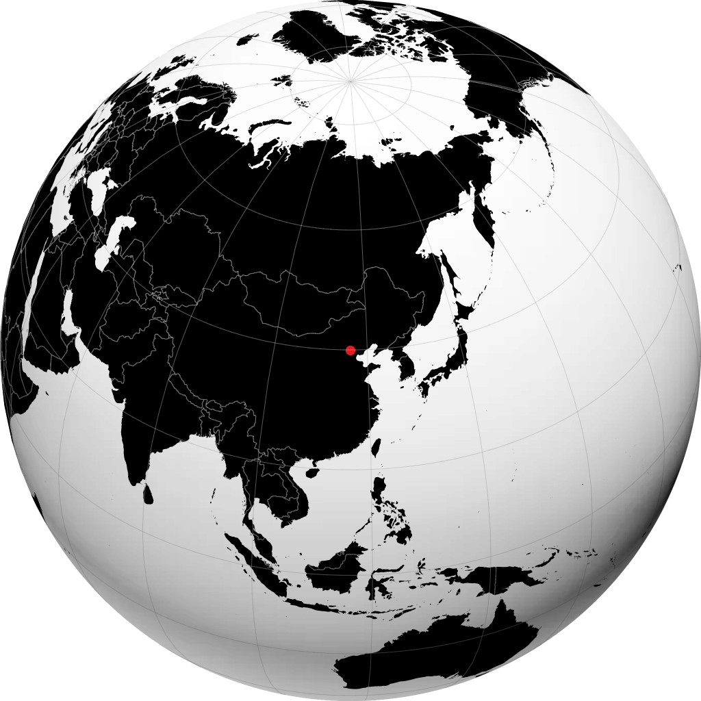 Peking auf dem Globus