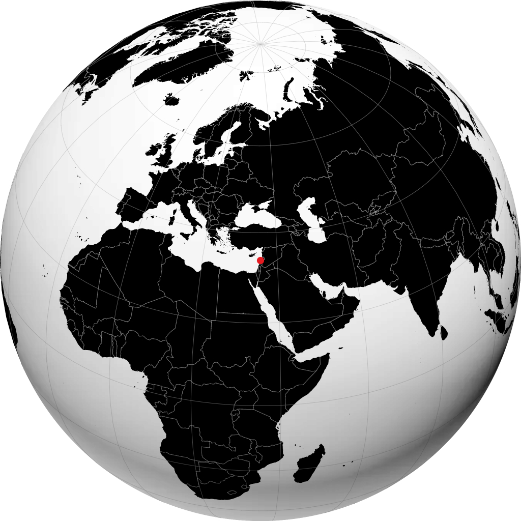 Beirut auf dem Globus
