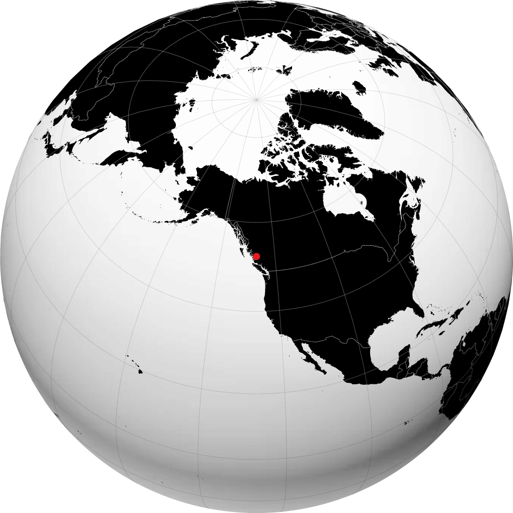 Bella Coola auf dem Globus