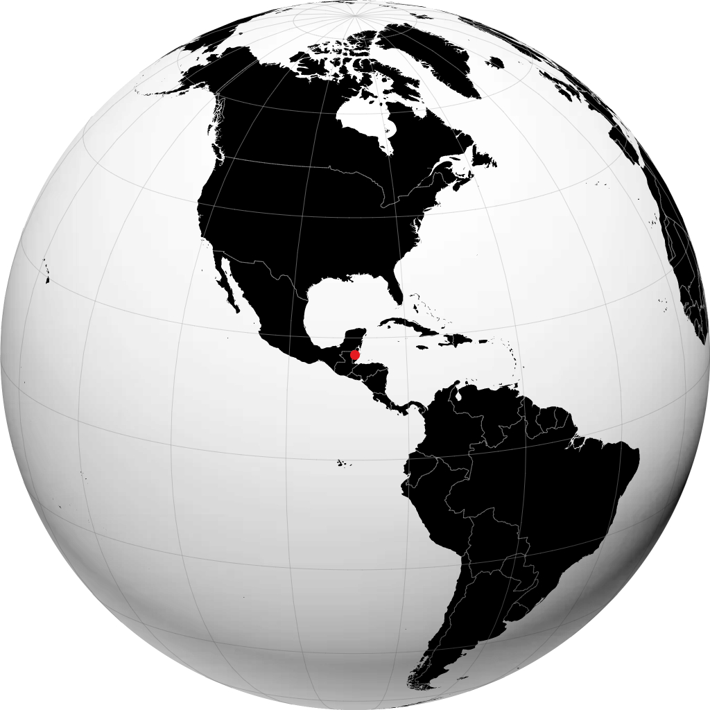 Belmopan auf dem Globus