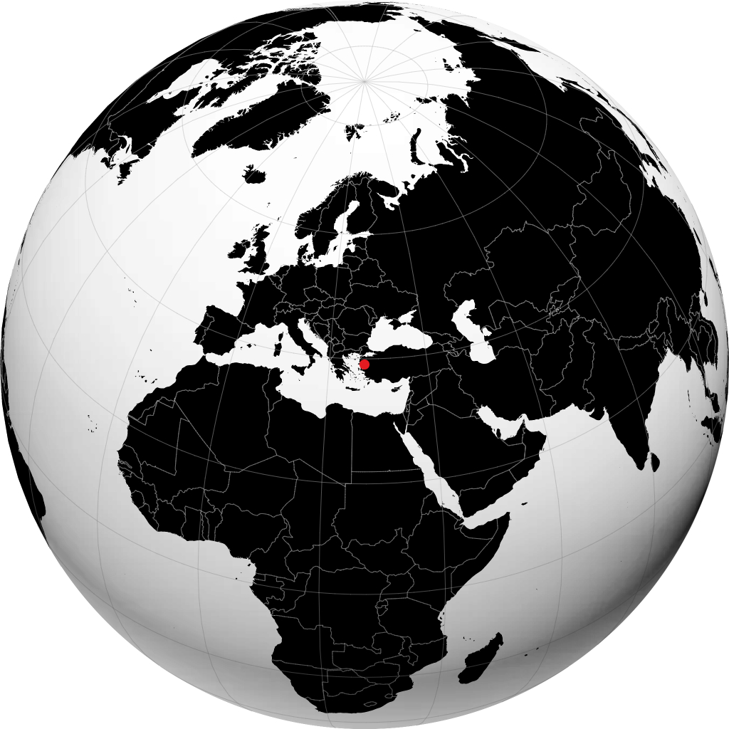 Bergama auf dem Globus