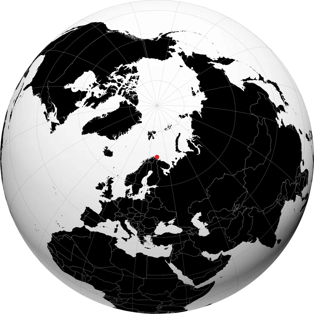 Berlevåg auf dem Globus