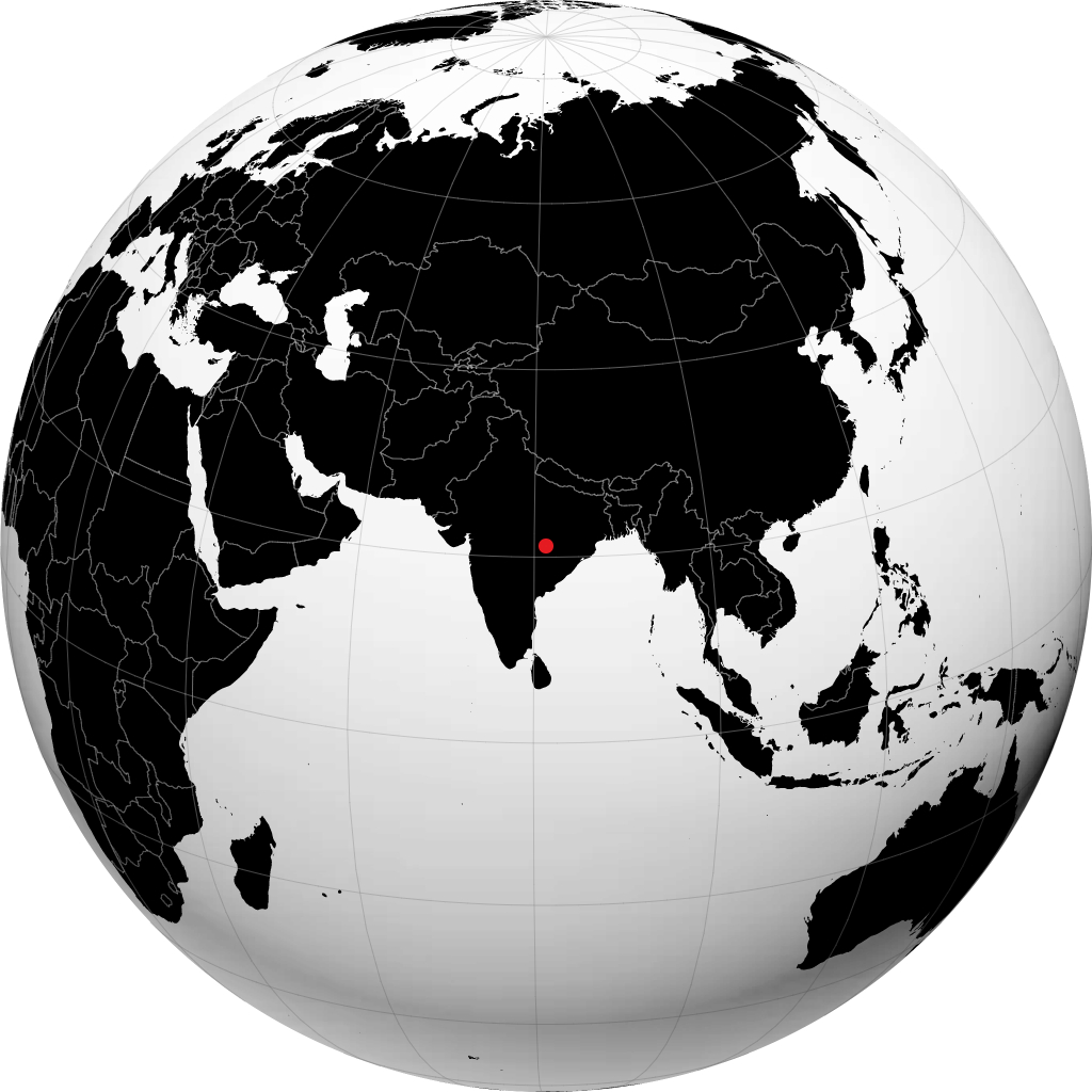 Bhilai auf dem Globus