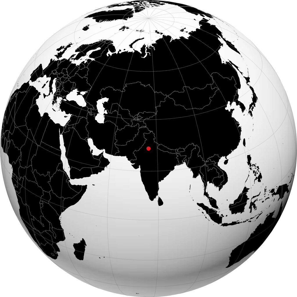 Bhiwani auf dem Globus