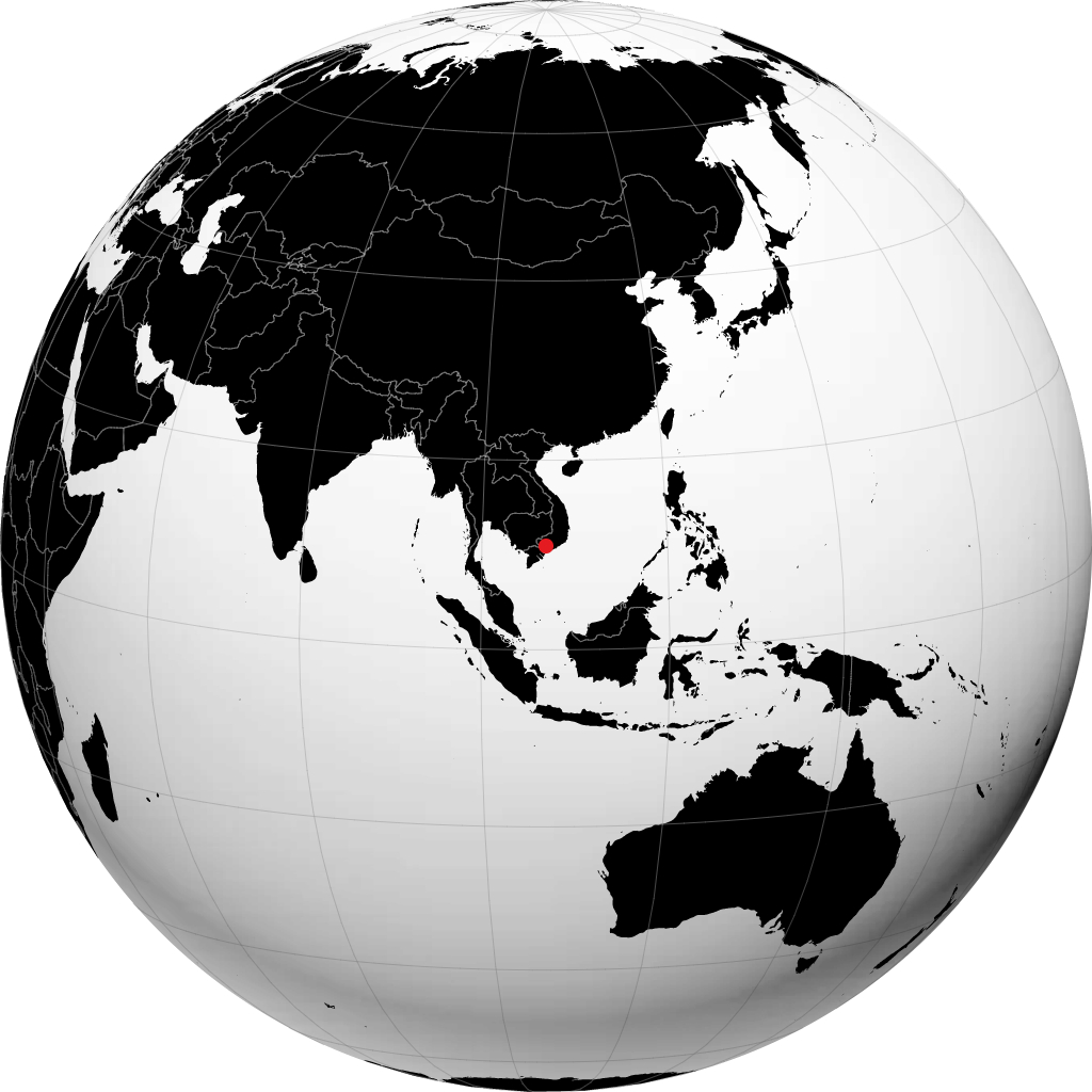 Bien Hoa auf dem Globus