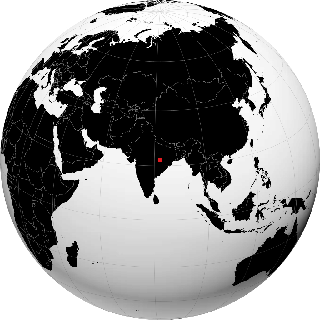 Bilaspur auf dem Globus
