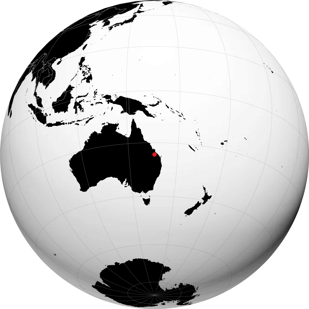 Biloela auf dem Globus