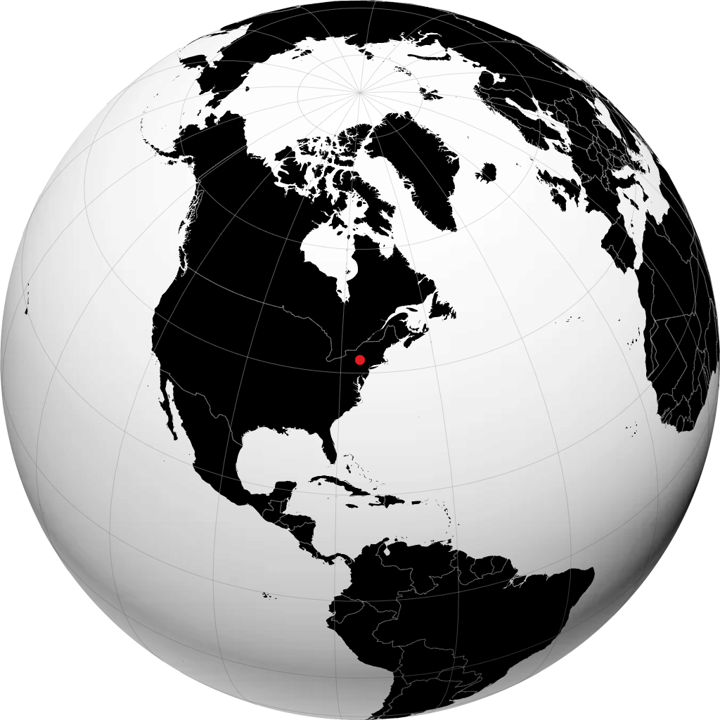 Binghamton auf dem Globus