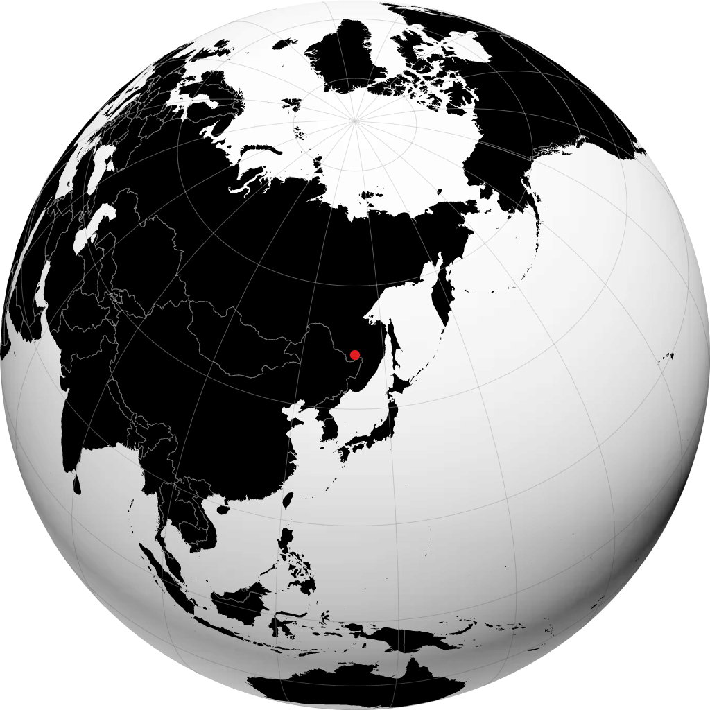 Birobidzhan auf dem Globus