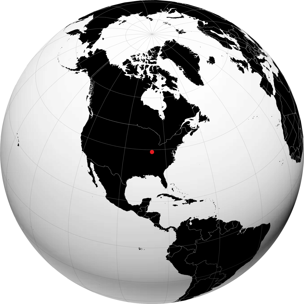 Bloomington auf dem Globus
