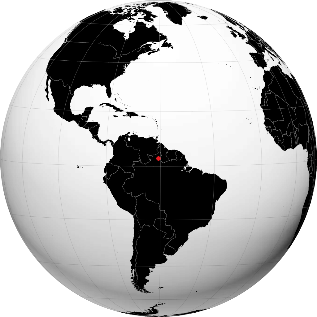 Boa Vista auf dem Globus