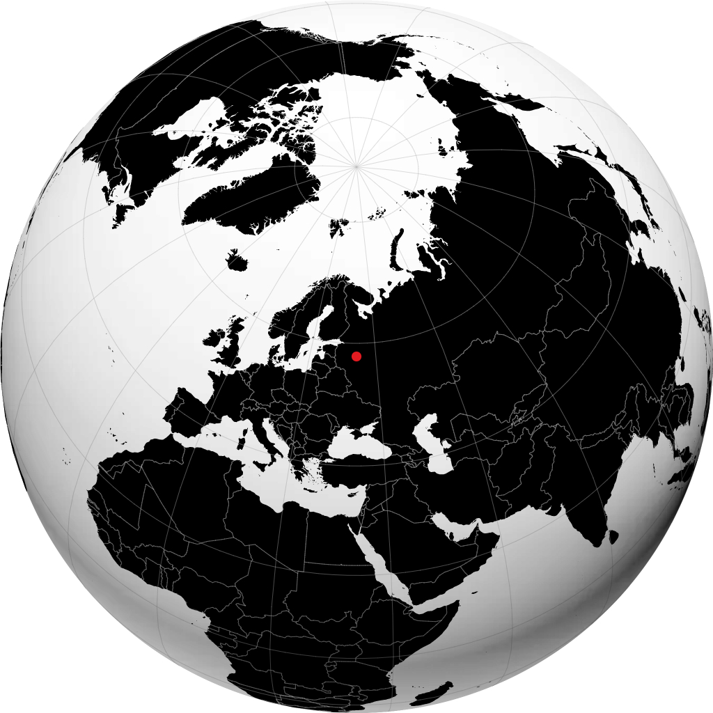 Bologoje auf dem Globus