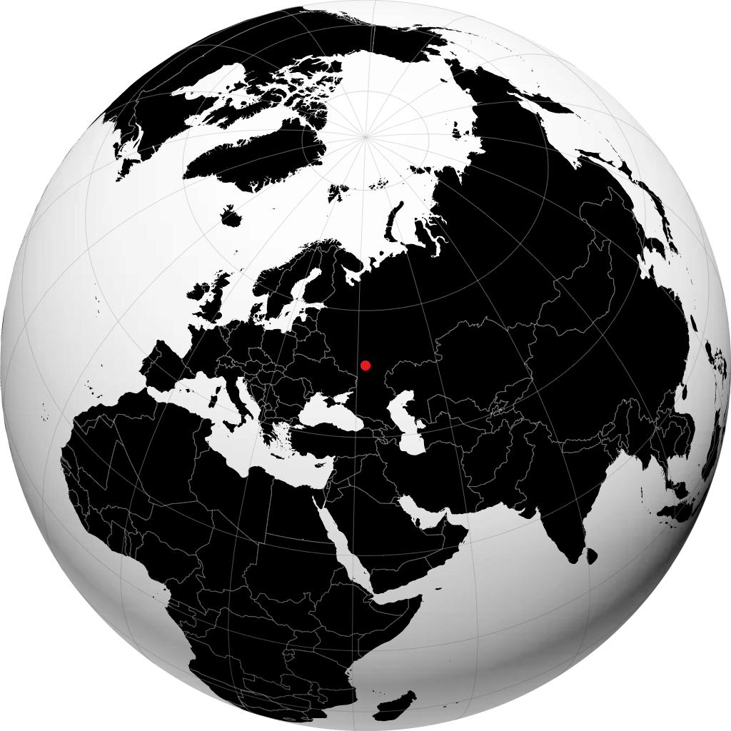 Borisoglebsk auf dem Globus