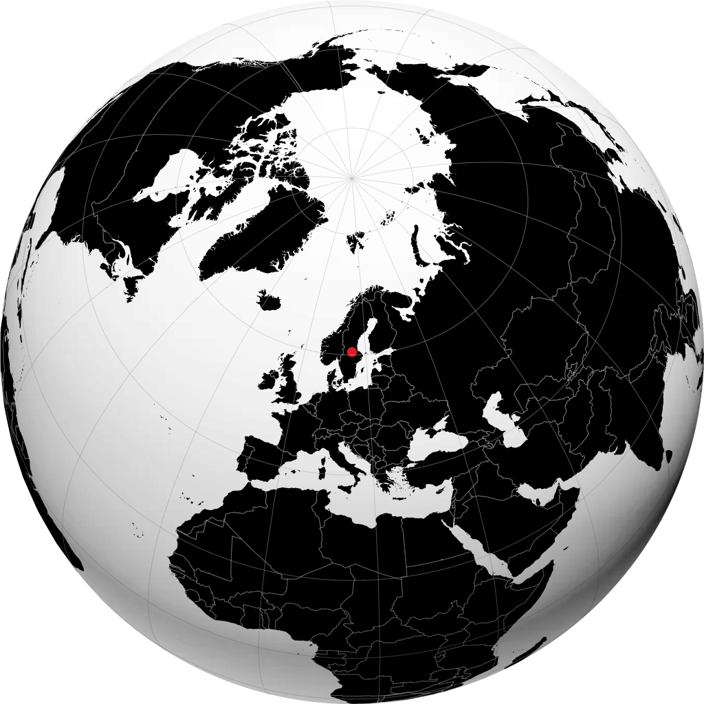 Borlänge auf dem Globus