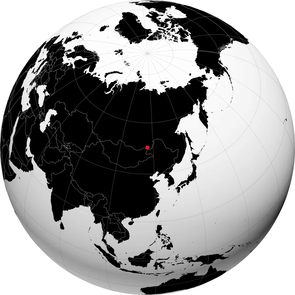 Borzya auf dem Globus