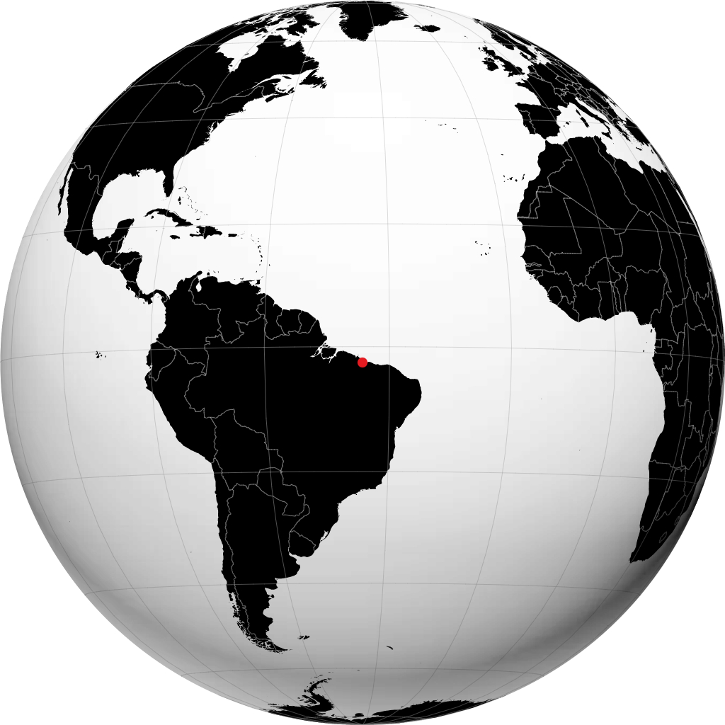 São Luís auf dem Globus