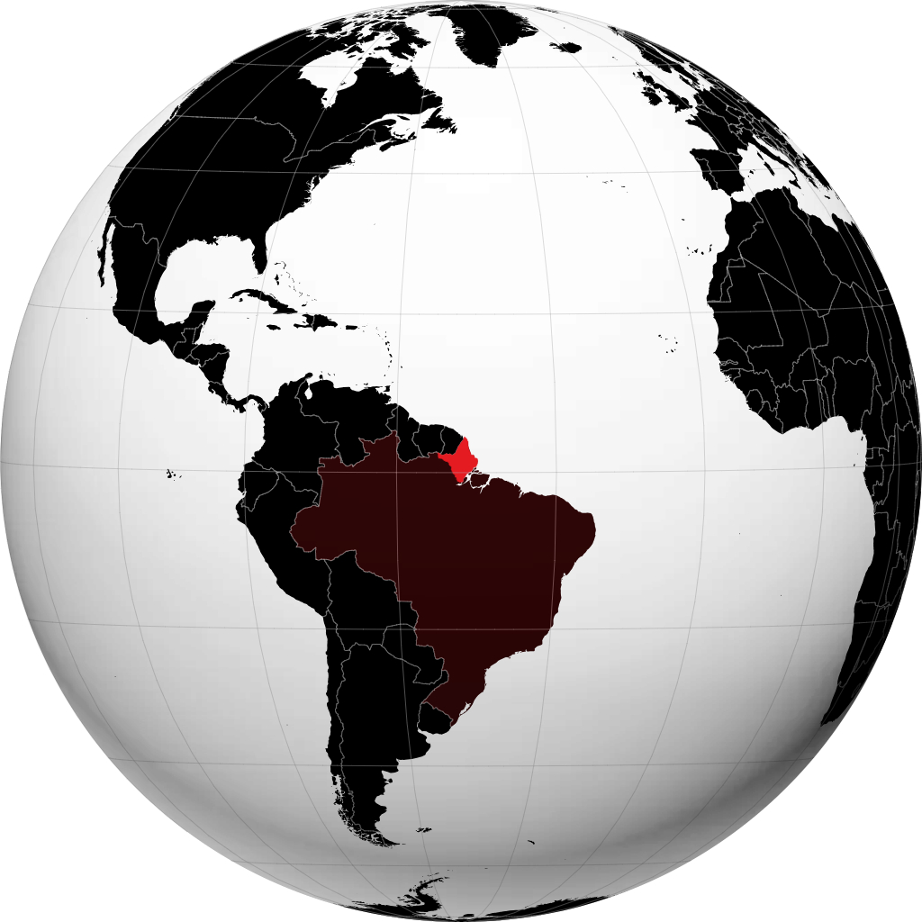 Bundesstaat Amapá auf dem Globus