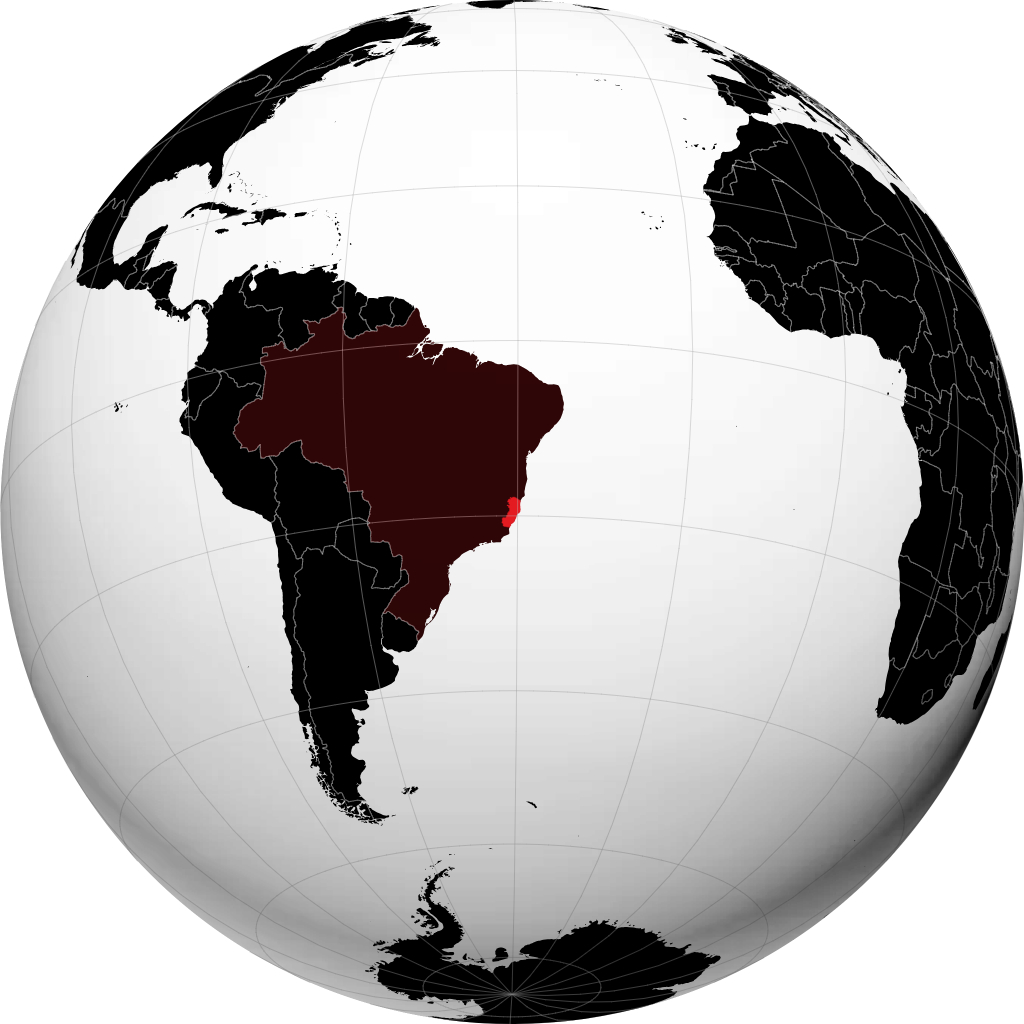 Bundesstaat Espírito Santo auf dem Globus