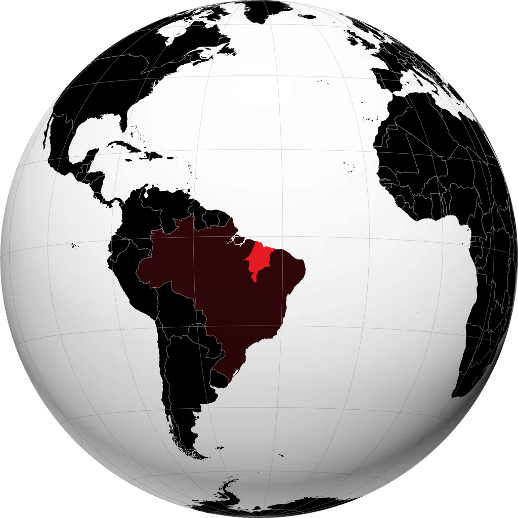 Bundesstaat Maranhão auf dem Globus