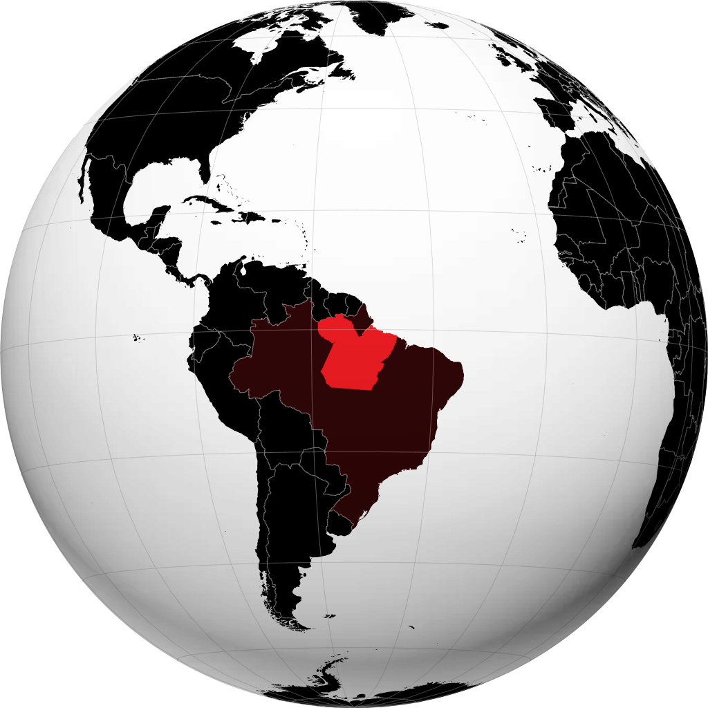 Bundesstaat Pará auf dem Globus