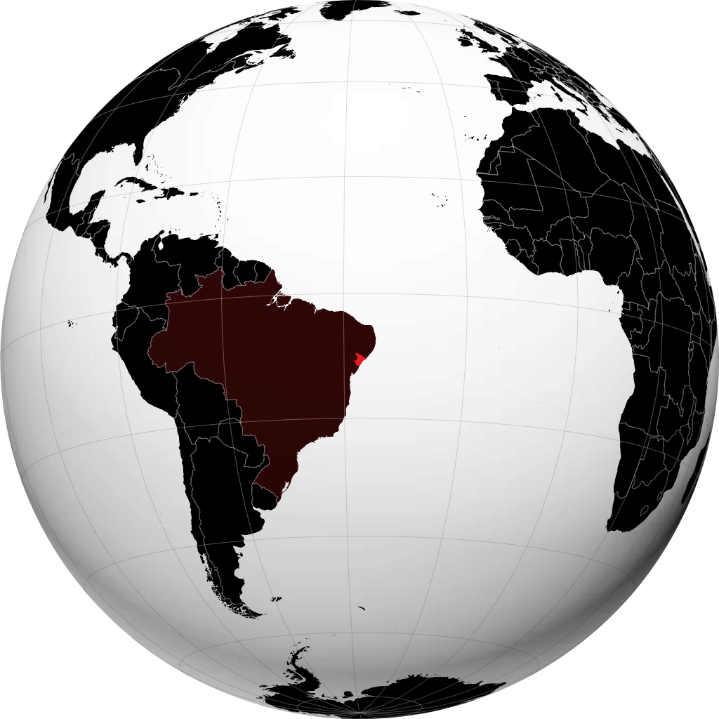 Bundesstaat Sergipe auf dem Globus