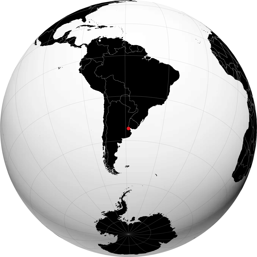 Buenos Aires auf dem Globus