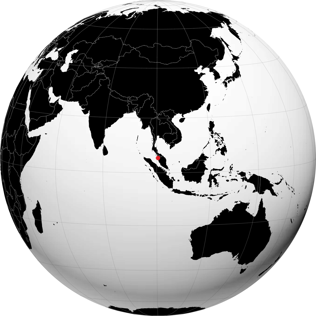 Bukit Mertajam auf dem Globus