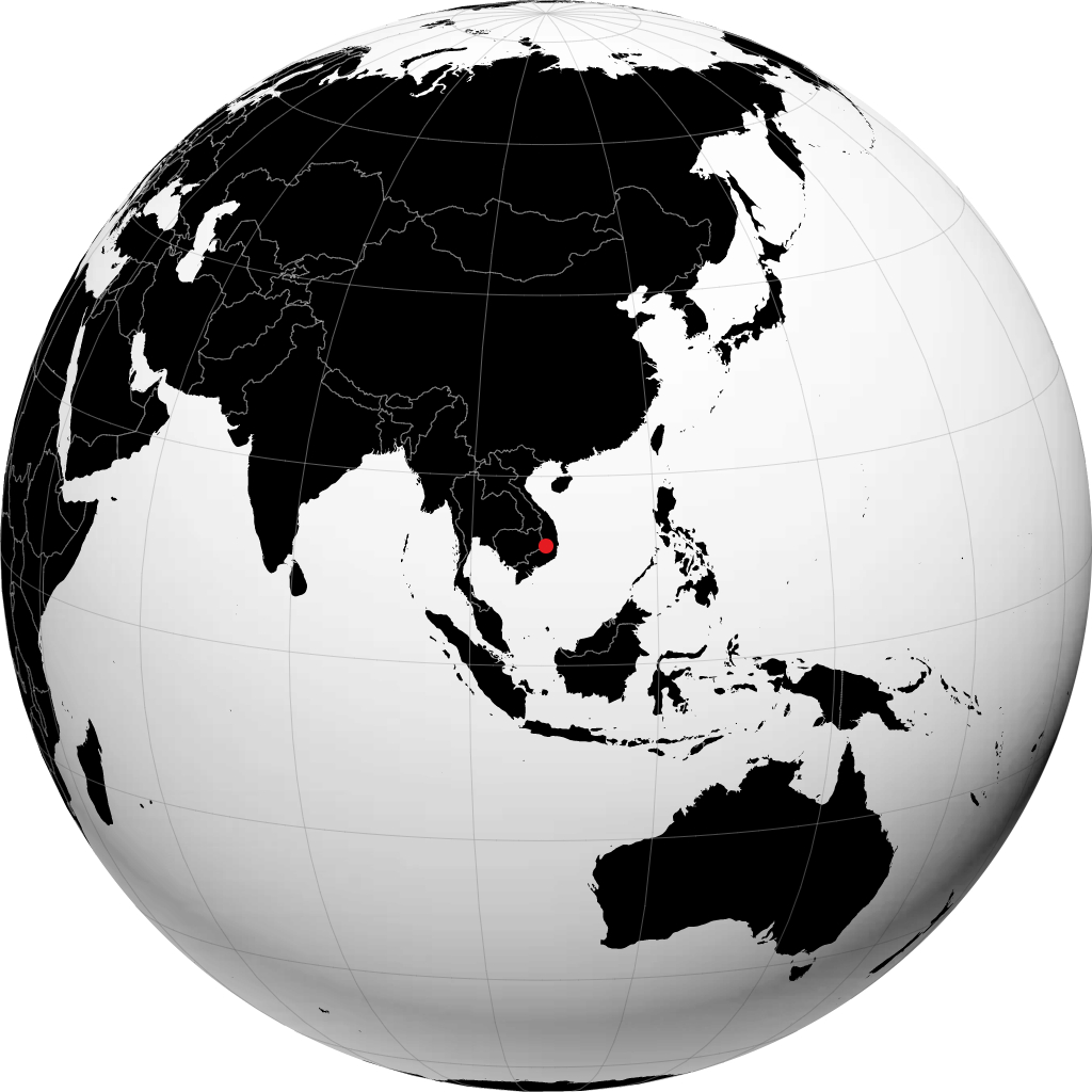 Buon Ma Thuot auf dem Globus