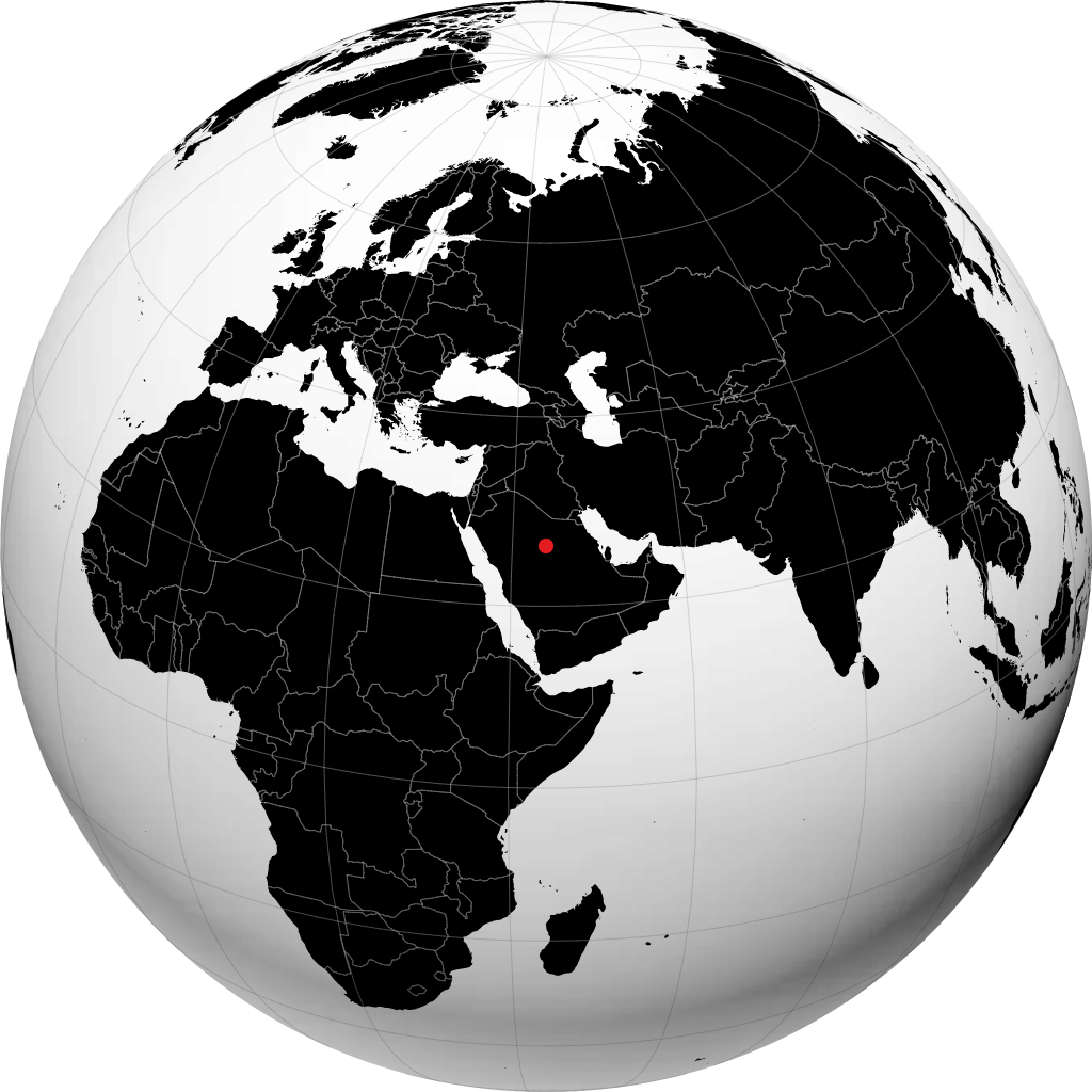 Buraidah auf dem Globus