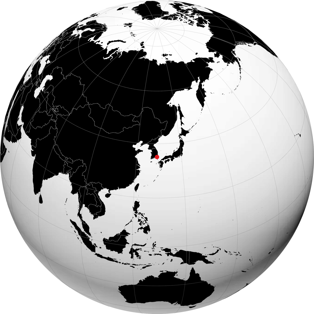 Busan auf dem Globus