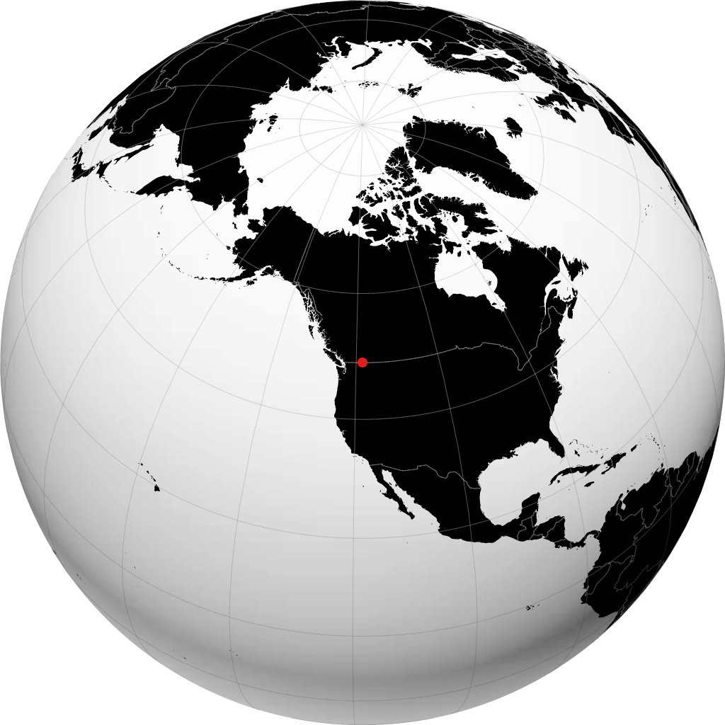 Grand Forks auf dem Globus
