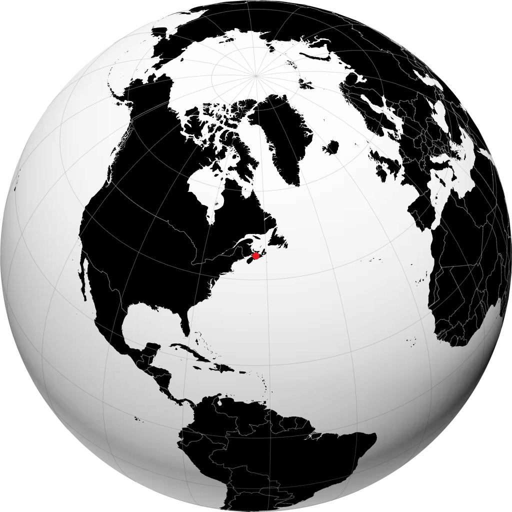 Truro auf dem Globus