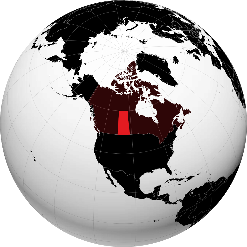 Saskatchewan auf dem Globus