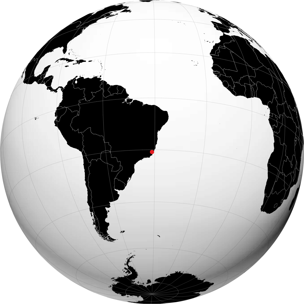 Cachoeiro de Itapemirim auf dem Globus