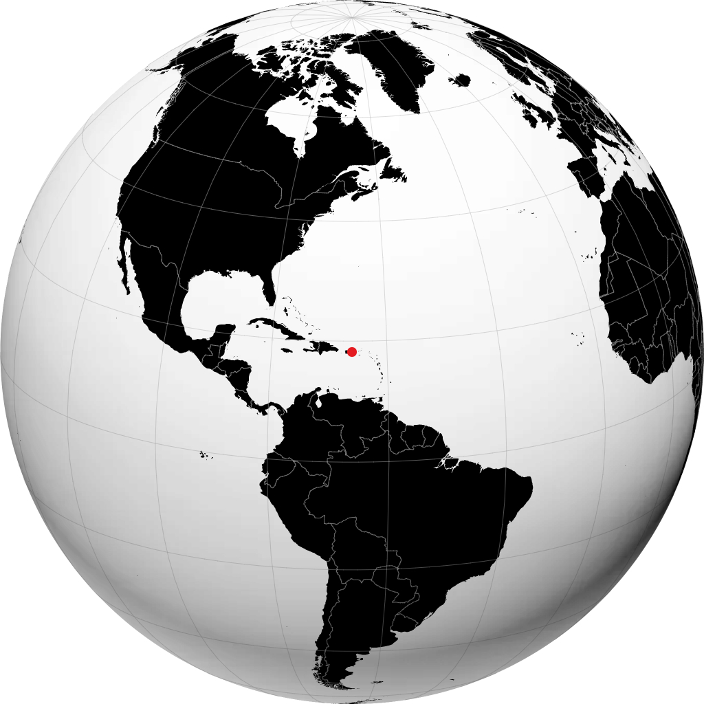 Caguas auf dem Globus