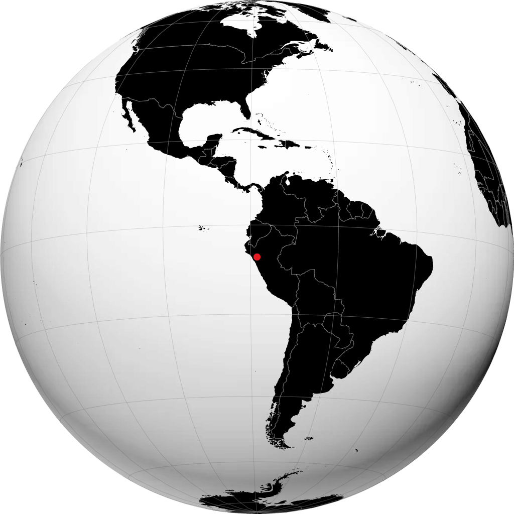 Cajamarca auf dem Globus
