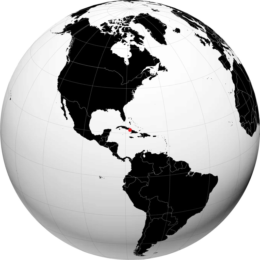 Camagüey auf dem Globus