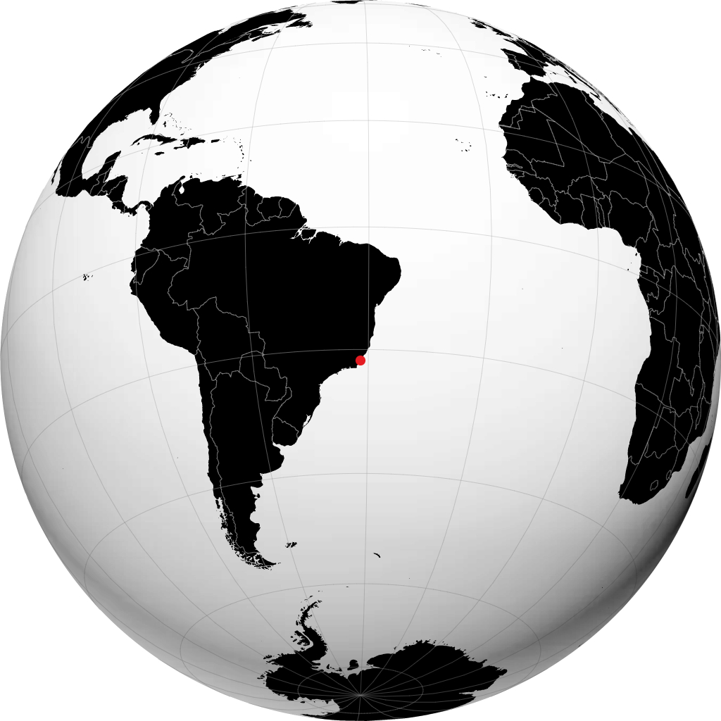 Campos dos Goytacazes auf dem Globus