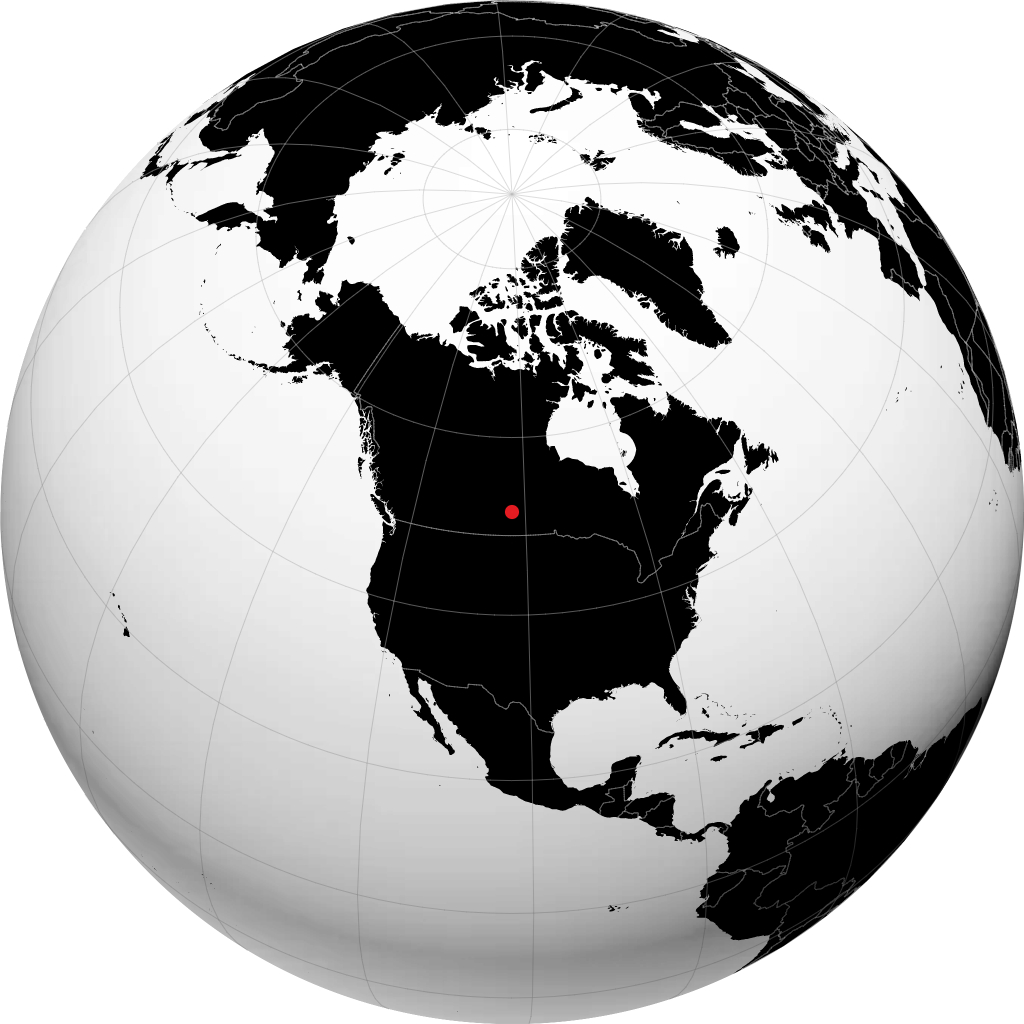 Canora auf dem Globus