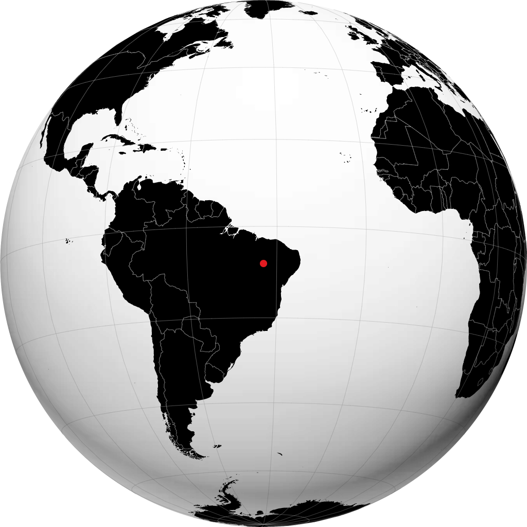 Canto do Buriti auf dem Globus