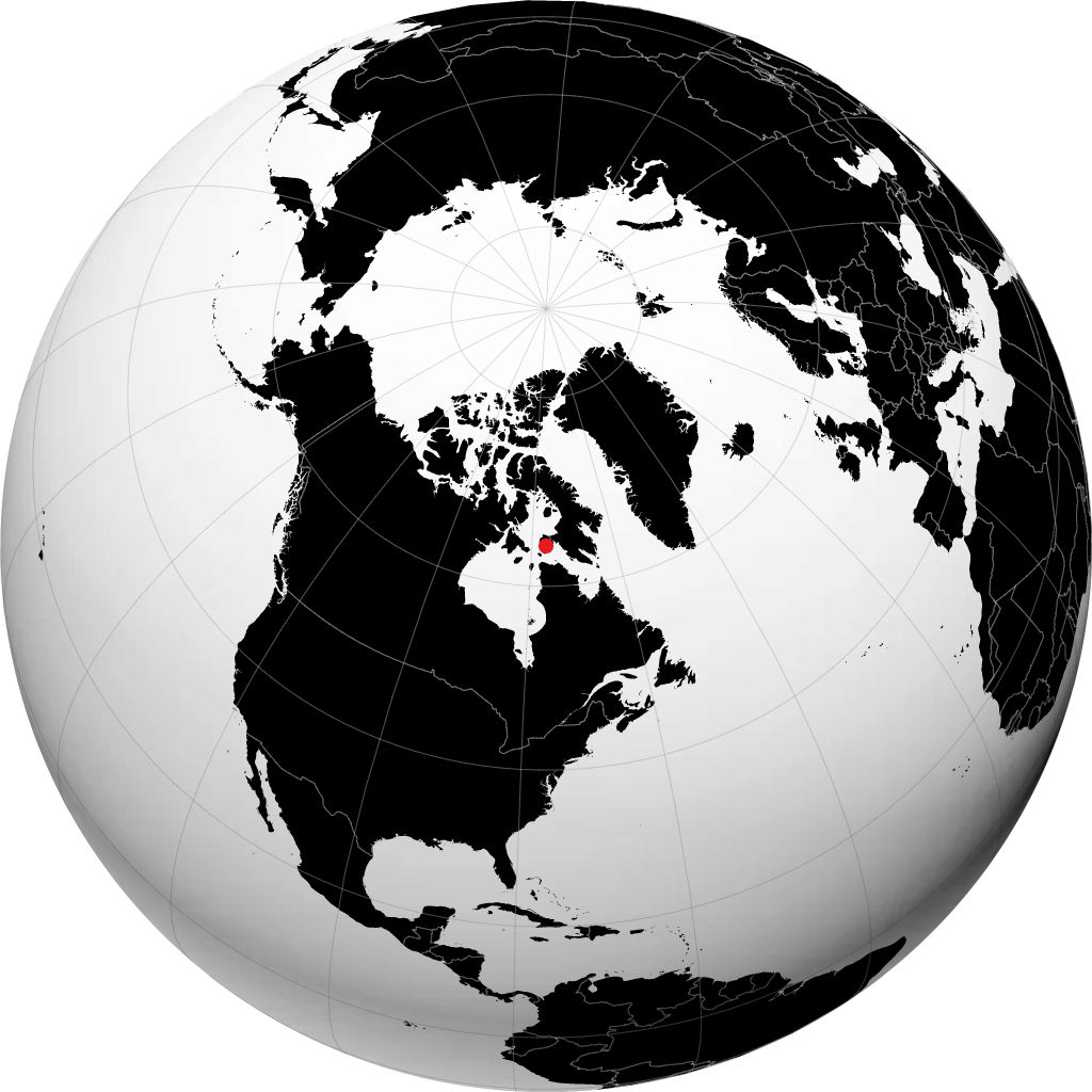Cape Dorset auf dem Globus